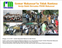 Kerja Bakti Bersama PDAM Makassar